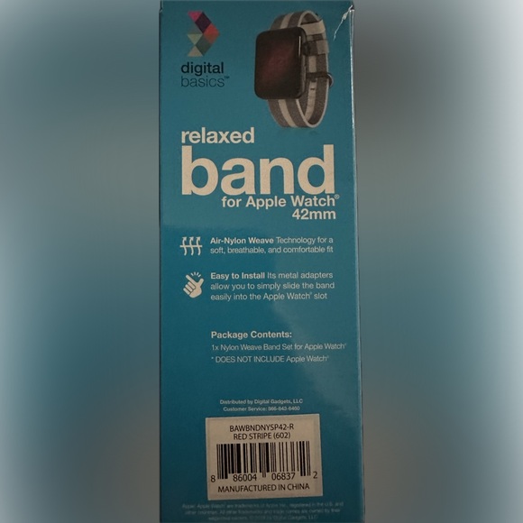 🌦️ FREE w/any bundle purchase!! NIB Apple Watch Nylon Striped band. - Picture 4 of 7